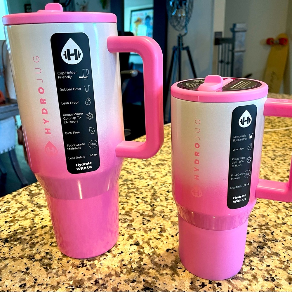 💗 HydroJug Candy Coated Tumbler 40oz and 20oz…on-hand, Brand New, Never Used 💗